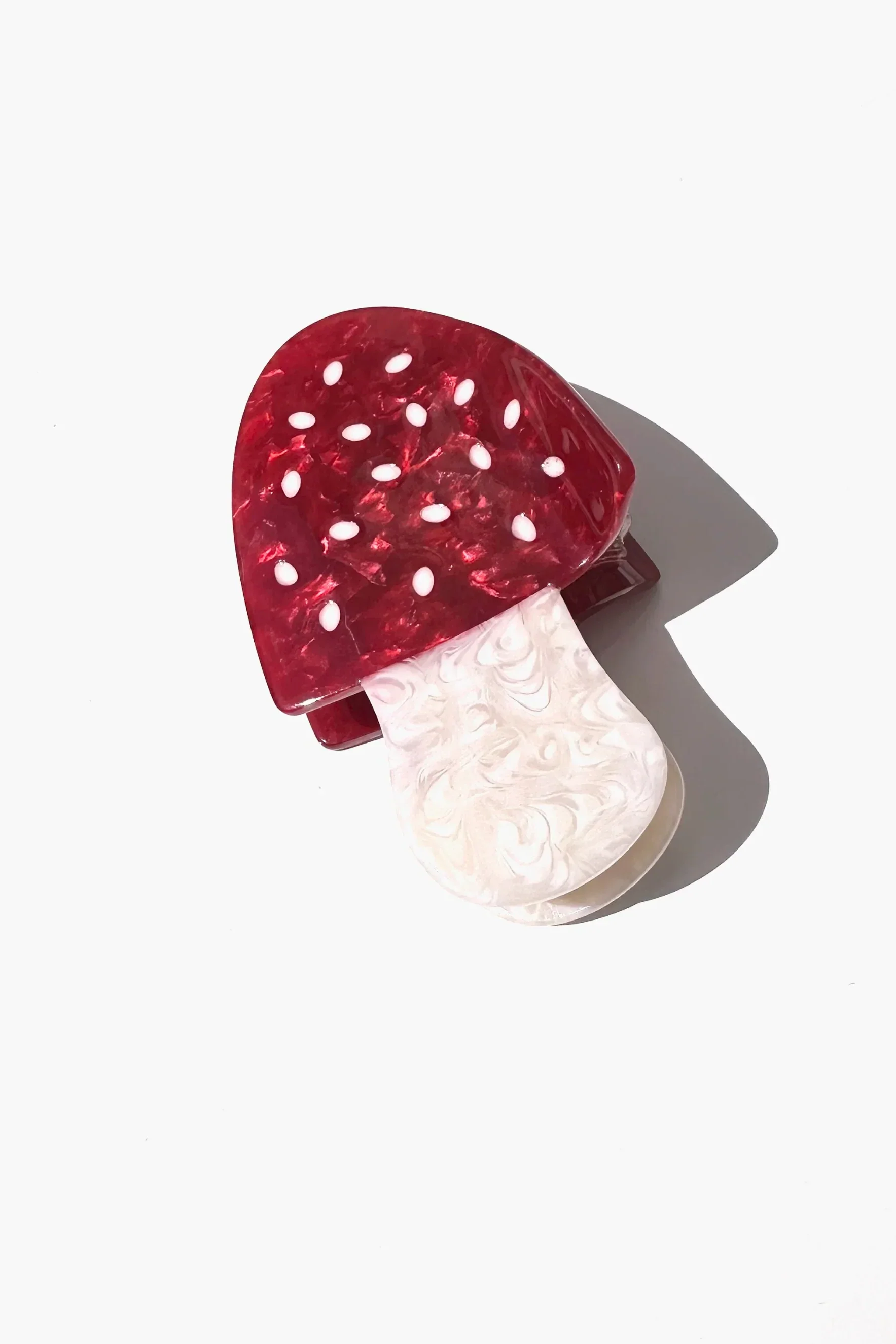 Hand-painted Toadstool Claw Hair Clip