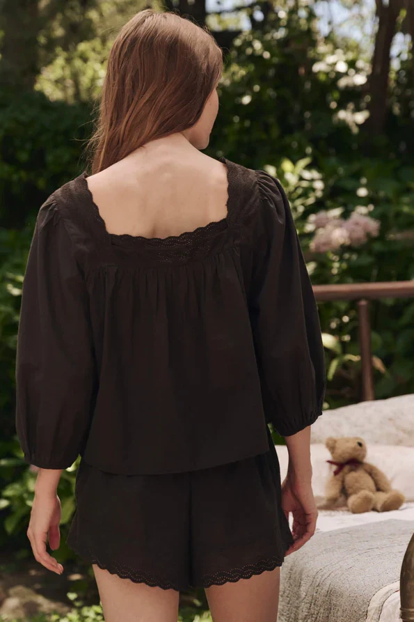 The Eyelet Button Sleep Top - Image 3