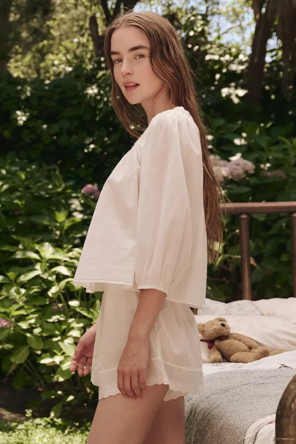The Eyelet Button Sleep Top - Image 3