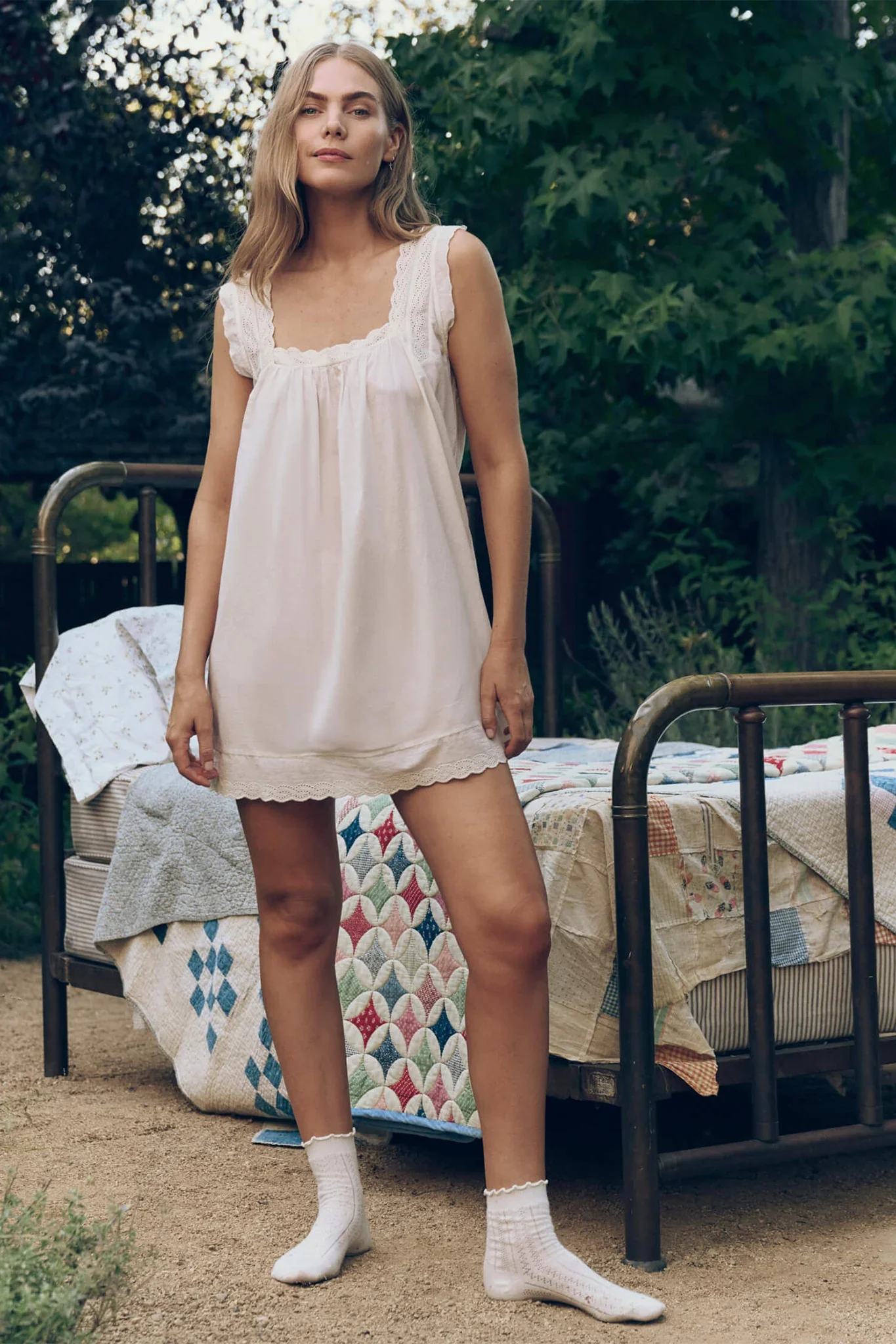 The Eyelet Mini Tank Dress - Image 3