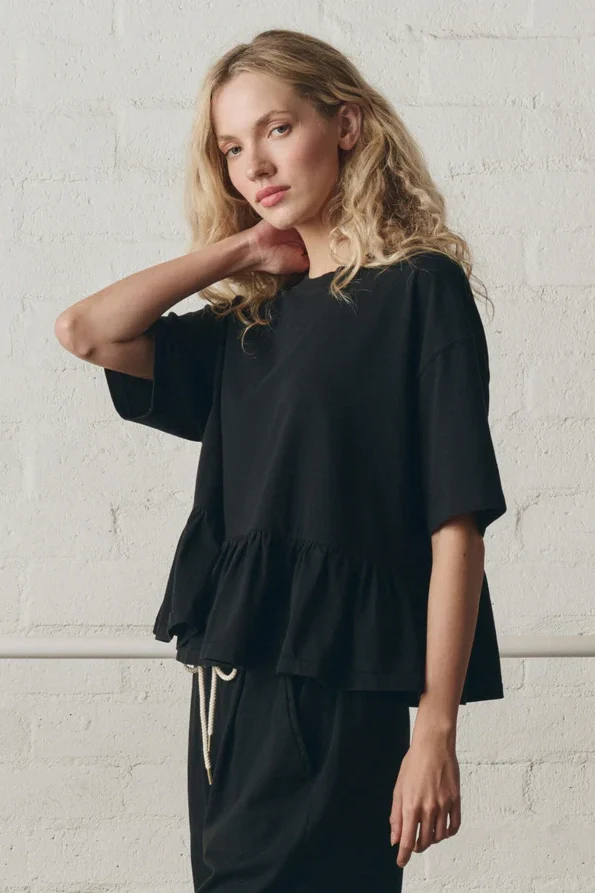The Oversized Ruffle Peplum Tee - Image 2