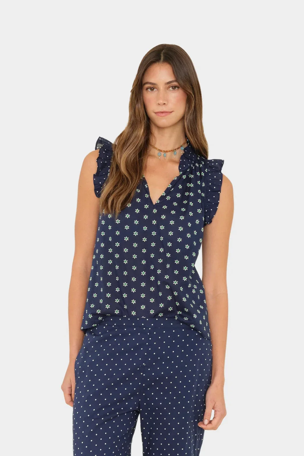 Navy Daisy Bex Top